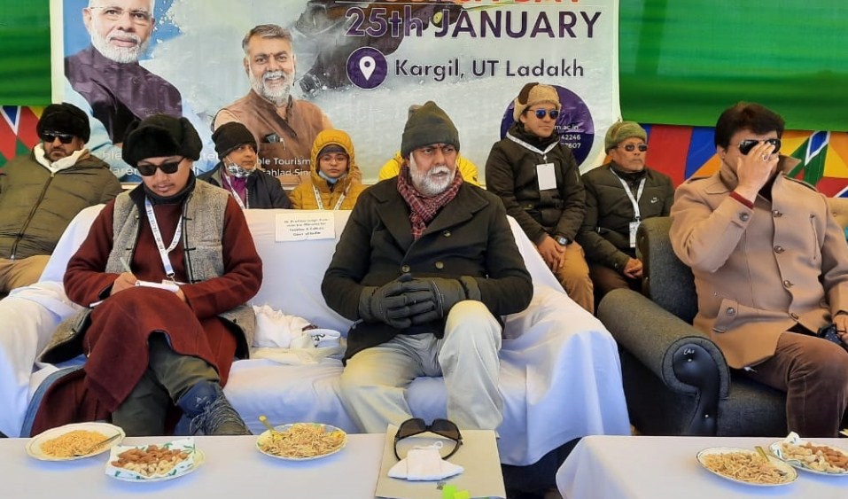 Prahlad Patel visits Kargil to promote tourism, encourage local talent